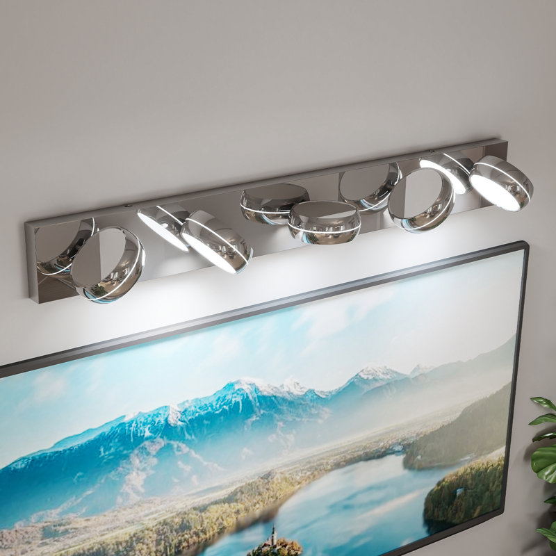 Energy-efficient Chrome Led Modern Bathroom Vanity Lighting For Mirror