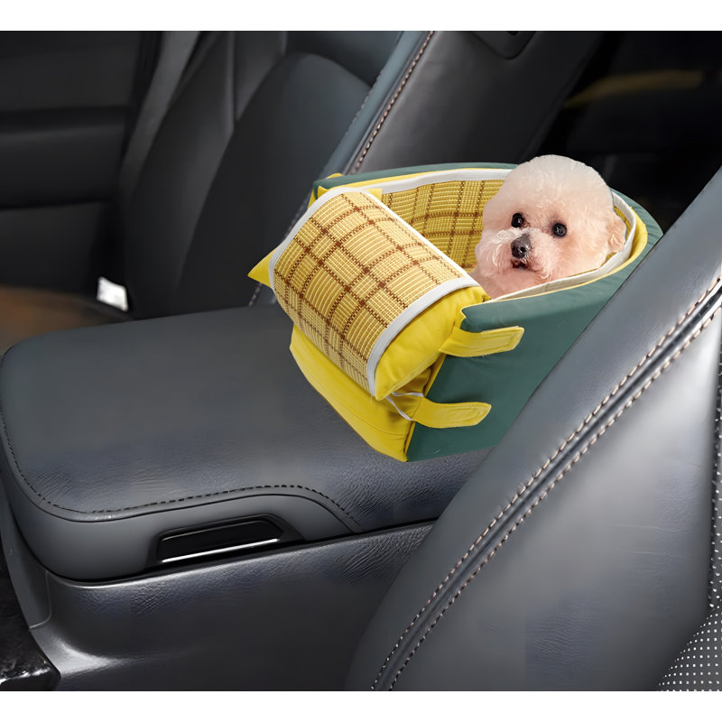 Siège d'auto en polyester Puppy, Vert/jaune