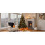 Arbre de Noël articulé noir de 6 pi avec lumières, sapin de Noël avec 920 branches et 280 lumières DEL changeantes avec 11 modes d'éclairage, décoration des Fêtes pour la maison, le bureau et l'école-2044106185
