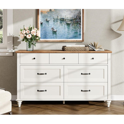 Commode adolescent pour chambre d'enfant, commode 7 tiroirs pour chambre à coucher