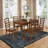 Ephraim Traditional Melange Navy Blue Soft Low Pile Area Rug-20943579