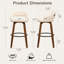 Lawrence Faux Leather Wood Swivel Bar Stools-74279004-74279005