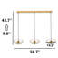 Adjustable Height 3 Lights Metal Body Spider Kitchen Island Pendant