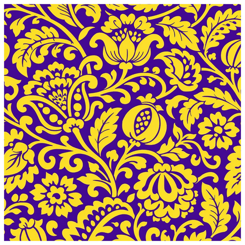 Floral Patterns Reversible Throw Pillow, 14 X 14 pouces