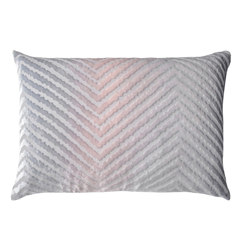 Lumbar Velvet Pillow Cover & Insert, Moonstone, Rectangle 14"H x 20"W