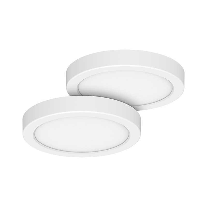 Plafonnier rond à DEL KODA Pro Series de 5 po de couleur blanche réglable (paquet de 2)