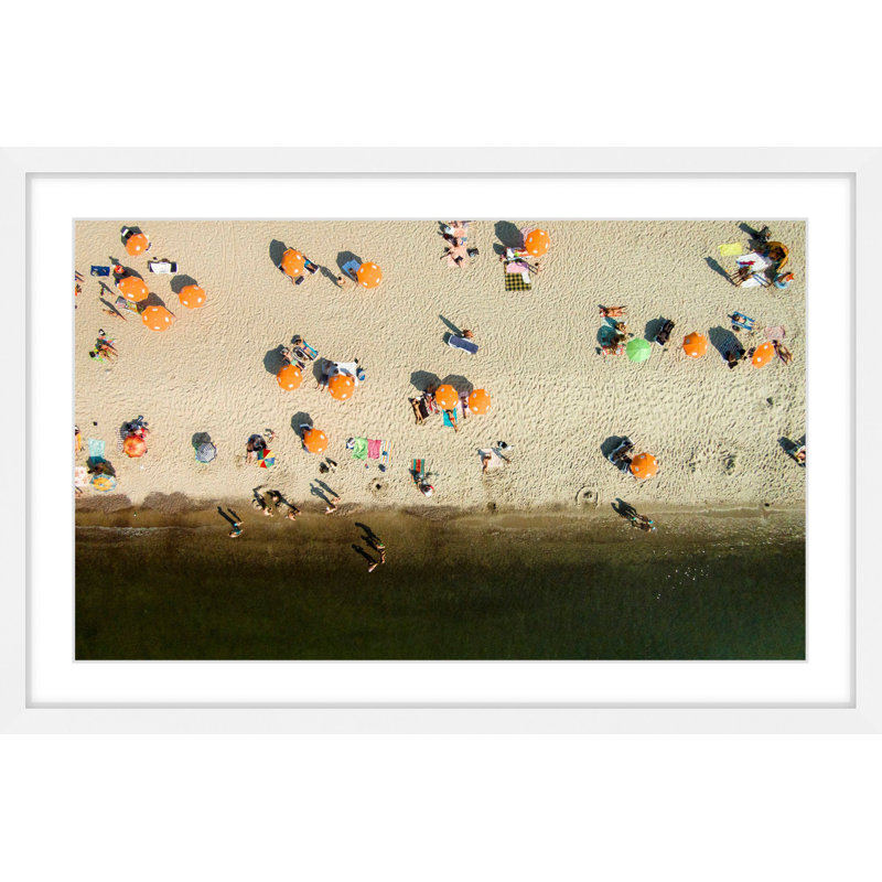 « orange parasols », impression encadrée, 16 po x 24 po
