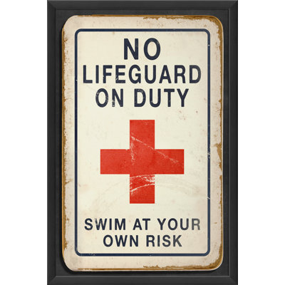 « no lifeguard on duty », art textuel encadré
