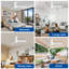 Ventilateur de plafond encastré à profil bas, blanc, 3 pales, 42 pouces, avec éclairage et télécommande ; ventilateur intérieur/extérieur à intensité variable avec télécommande et moteur CC silencieux et minuterie.-750143512-750143513-750143517