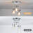 Levona 3- Light Semi Flush Mount Ceiling Light with Clear Hammered Glass Shade (Chrome)-1325403162