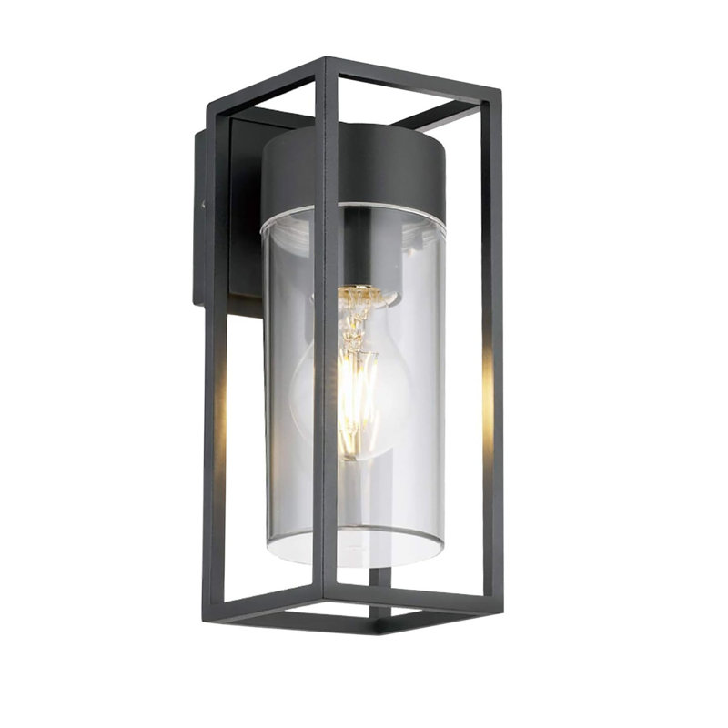 Matte Black 27cm H Outdoor Sconce