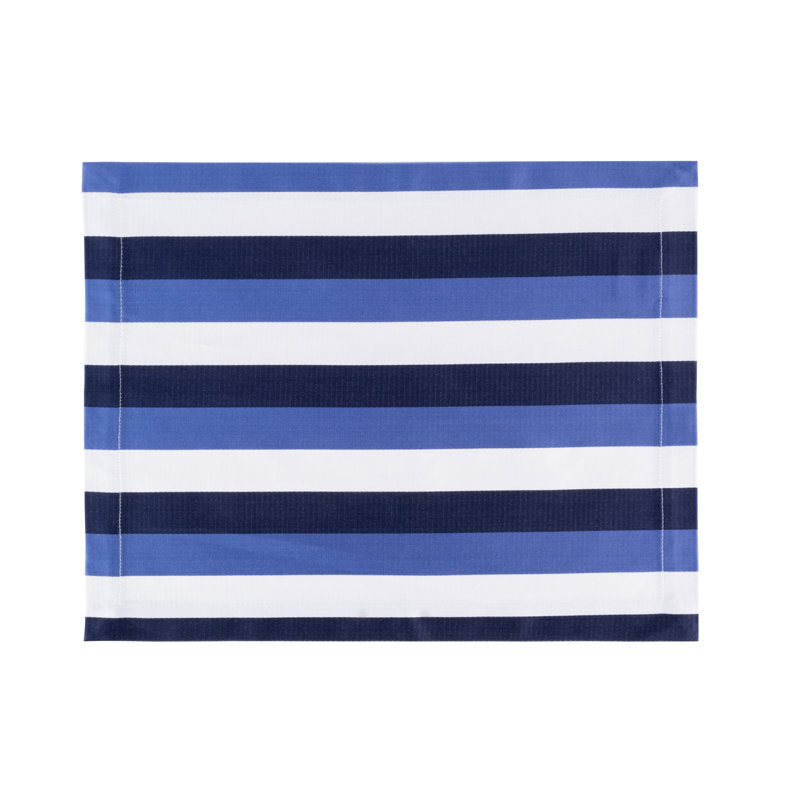 Kutnu Ikat Placemat, Blue/White