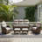 Alakai 7-Piece Outdoor Courtyard Wicker Family Conversation Set With Swivel Chairs And Coffee Table-931248713