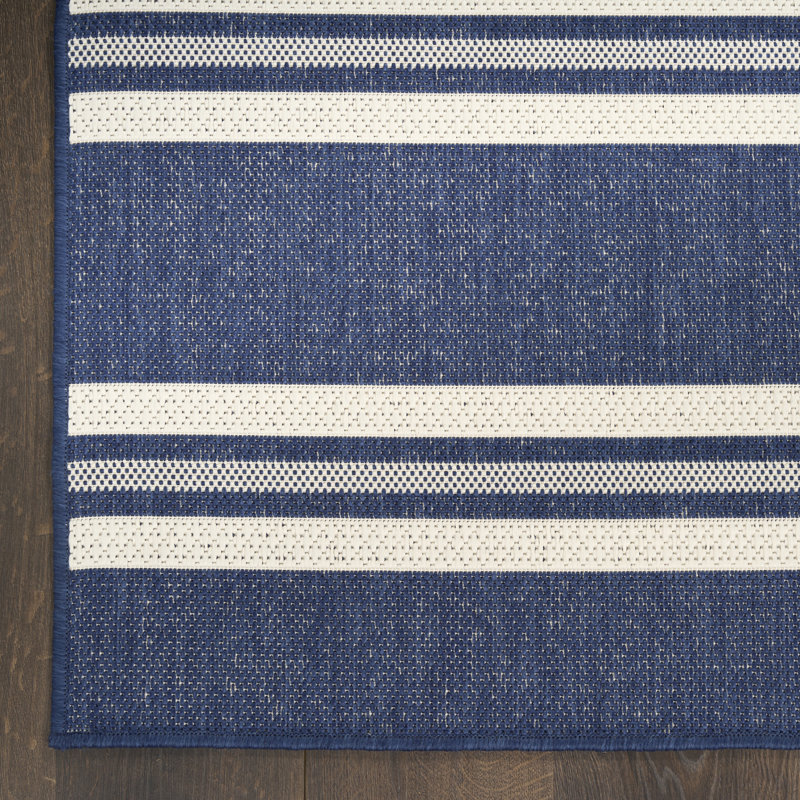 Tapis bleu marine moderne 6 pi x 9 pi Manderella, Rectangle 6 pi x 9 pi, Marine