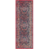 Mizir Machine Woven / Power Loomed Performance Pink/Blue/Beige Rug