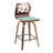 Tenessa Swivel Upholstered Counter Stool with Solid Wood Frame-89290007