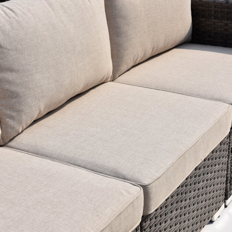 6 - Person Patio Conversation Set, Beige, No