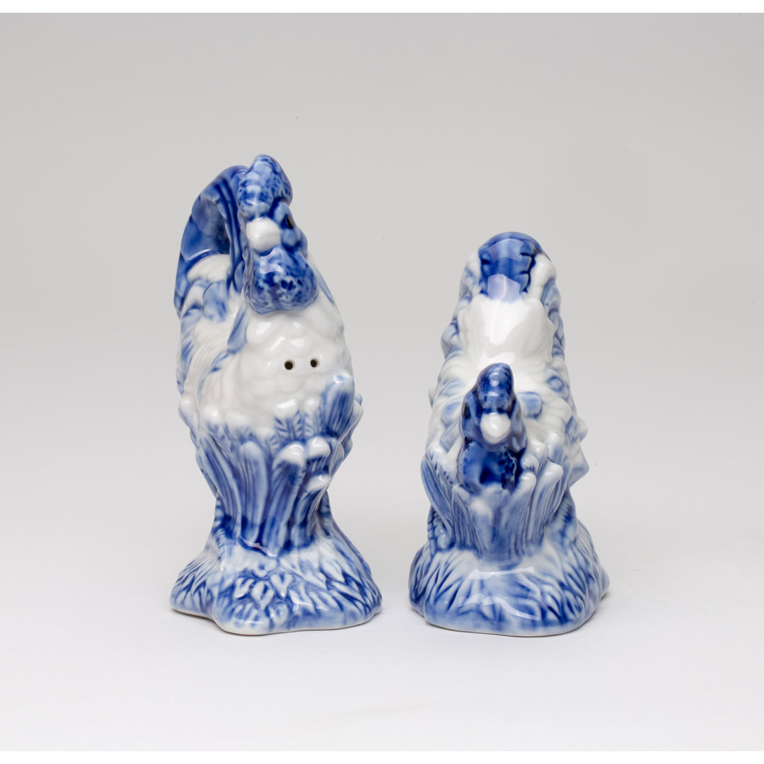 White Rooster Salt and Pepper Shaker Set Cosmos Gifts