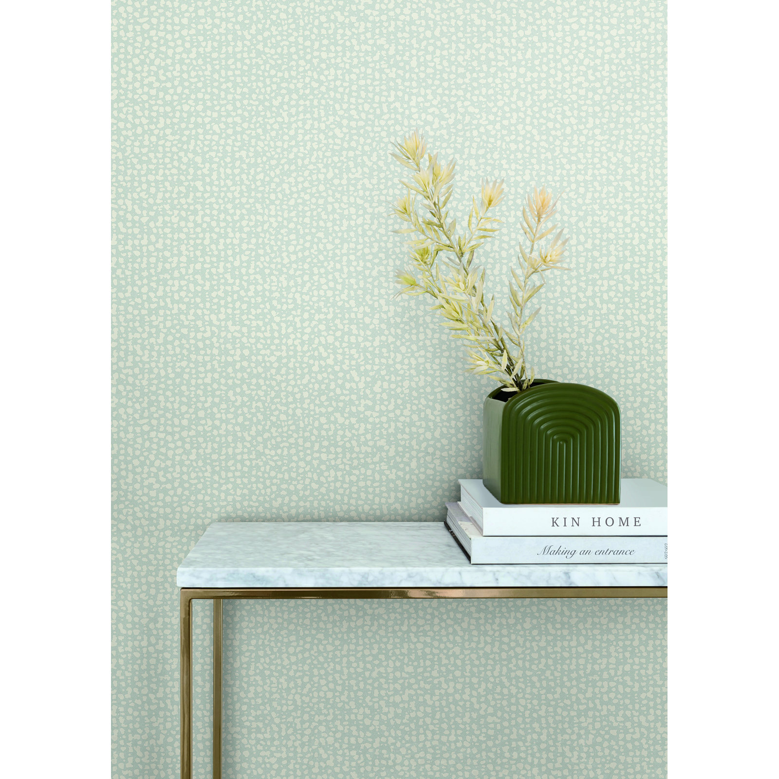 Sylvie Modern Polka Dots Wallpaper, Gray