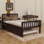 Structure de lit plateforme robuste en bois robuste avec lit gigogne escamotable-622604836