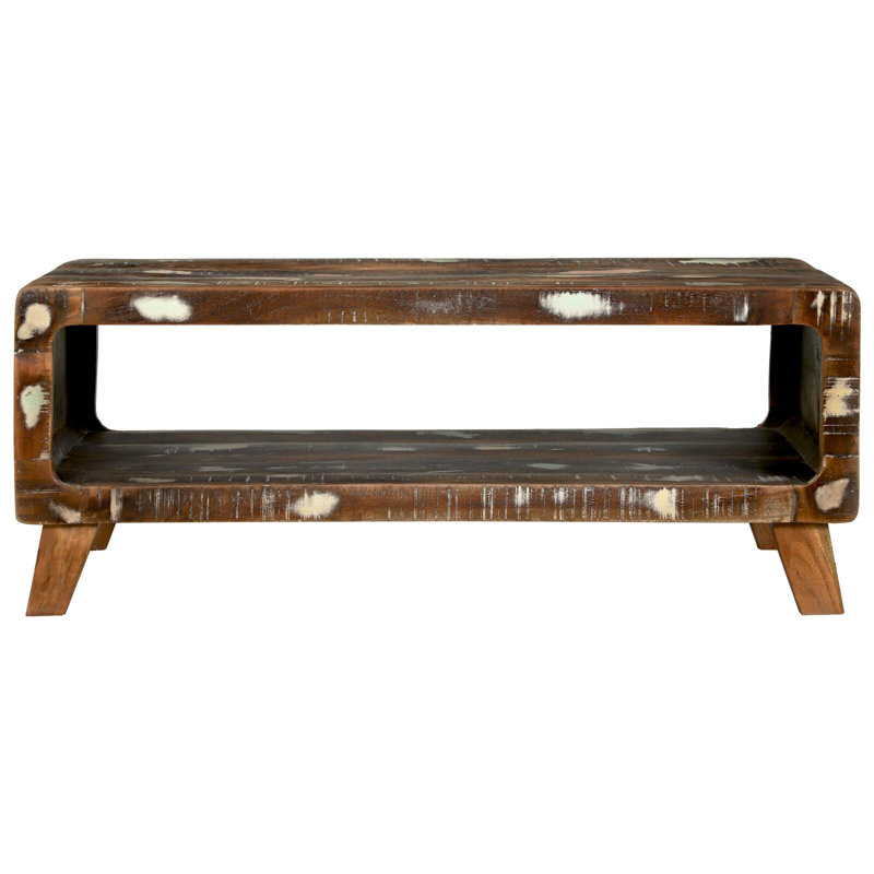 Table basse vidaXL en bois de récupération massif 35,43 x 19,69 x 13,78,  Brun
