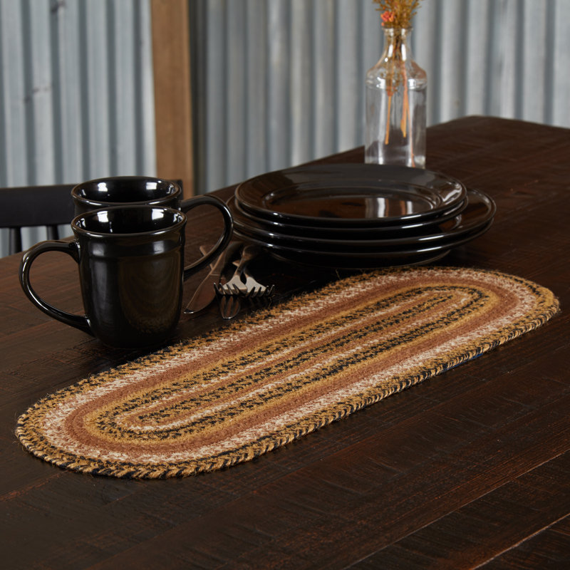 Kettle Grove Geometric Oval Table Runner, 24" L x 8" W