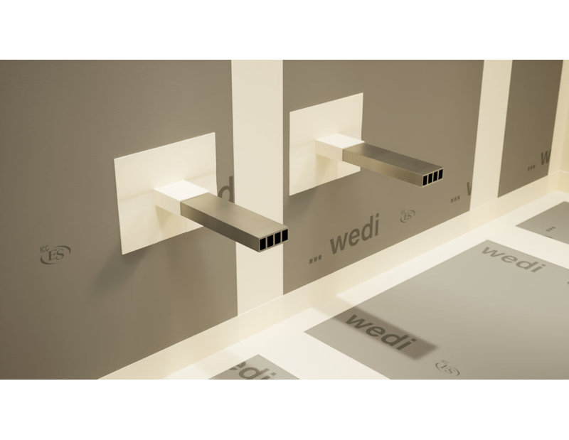18in. × 14in. × 4in. The Original Floating Shower Bench Kit® with Wedi Boards® – Original Shower Bench Bracket®