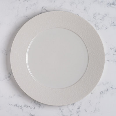 Assiette plate en porcelaine Premium Privilege | Blanc | Paquet de 6 | Va au micro-ondes et au lave-vaisselle