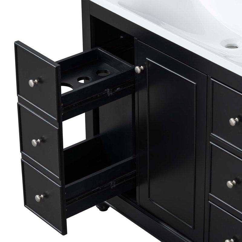 [Cabinet seulement] Meuble-lavabo noir de 36 po (lavabo non inclus)