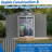 10X8 FT Outdoor Storage Shed,  Metal Foundation & Lockable Doors, Tool Shed For Garden, Patio, Backyard, Lawn-121491837-121491831