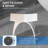 KAKUSIGA 14 inch freestanding solid surface arched bathroom stool