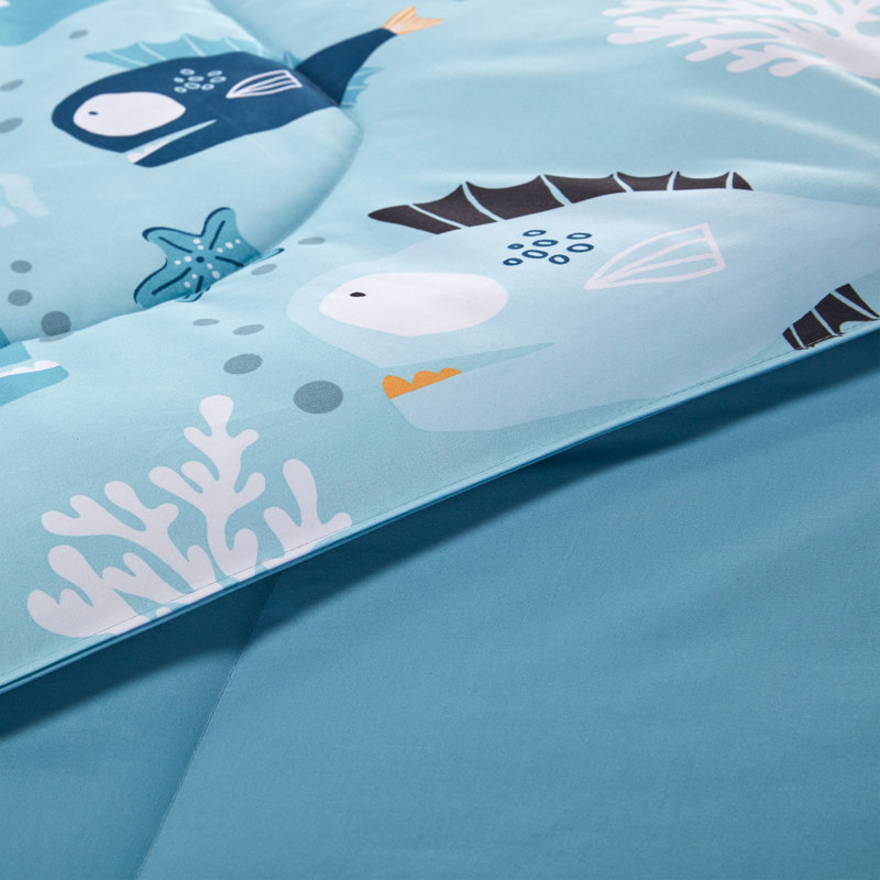 Ensemble de literie pour enfants Space Rocket, Double/Grand, Bébé requin bleu