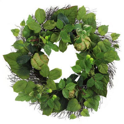 Faux Artichoke Silk 22'' Wreath