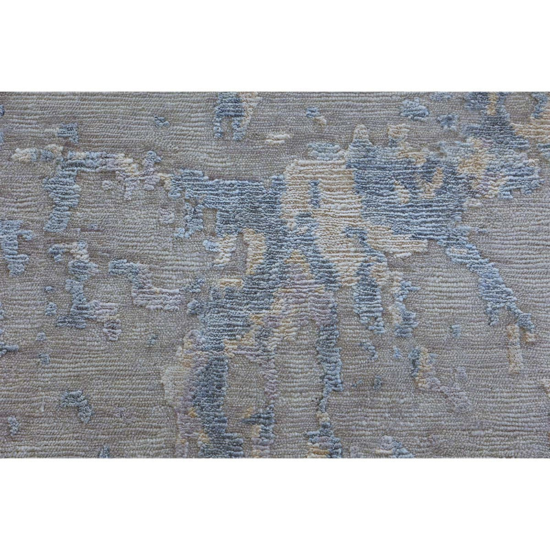 One-of-a-Kind High-Quality Hand-Knotted Gray/Light Blue Area Rug