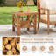  2 pièces Table d'appoint d'extérieur en bois d'acacia Adirondack avec tablette de rangement Naturel-1268108312