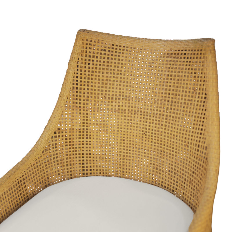 Chaise de salle à manger Kira avec coussin blanc