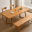 Table de salle à manger rectangulaire en bois massif brun-331849061