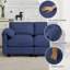 Causeuse 2 places avec accoudoirs coussinés, canapé en velours côtelé à assise profonde Cloud Couch-1886525247