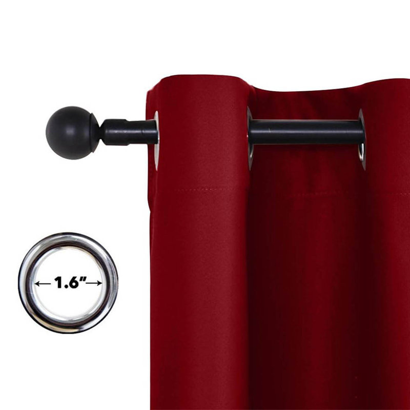 Blackout Curtain Pair, Red
