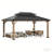 Jolydale 12x16ft. Soild Wood Gazebo, Hardtop Gazebo With Galvanized Steel Double Roof, Suitable For Patios, Lawn And Backyard