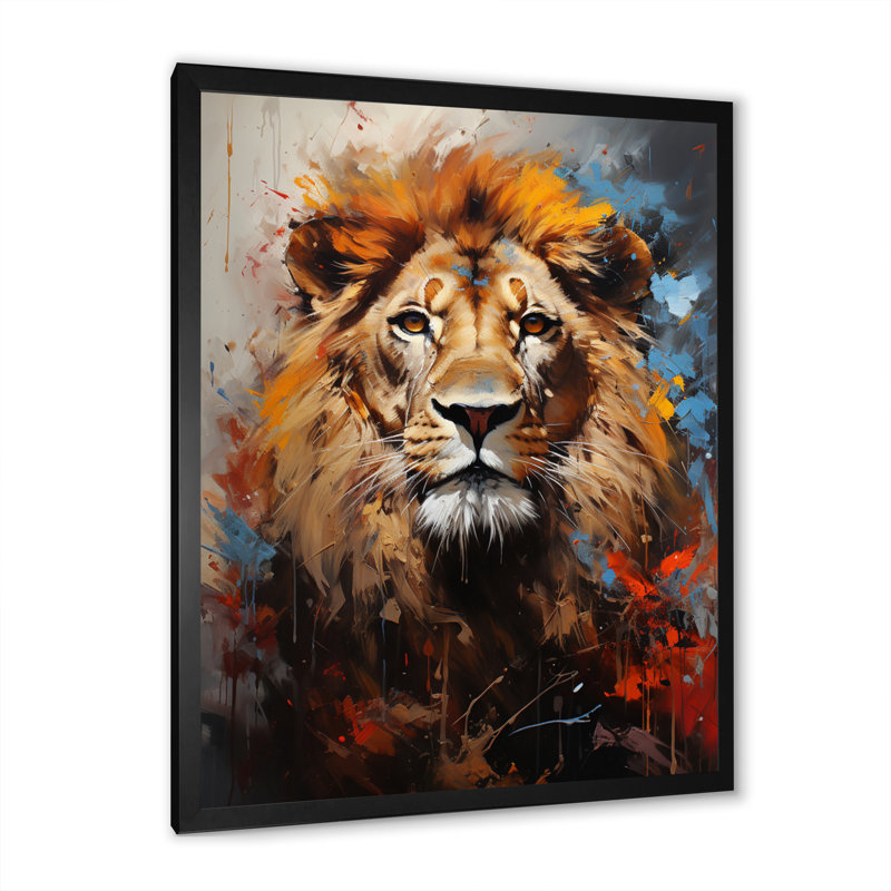 Lion Urban Wild Urban I - impression, Cadre photo noir, H 20 po x l 12 po x P 1 po