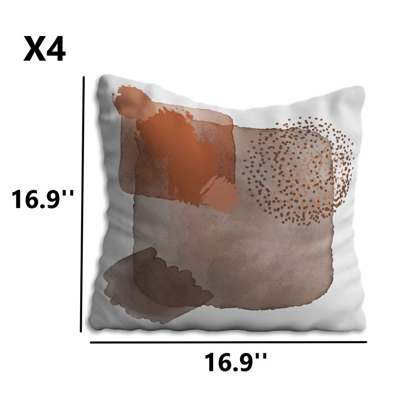 Ensemble de housse de coussin lavable et repassable 4 pièces