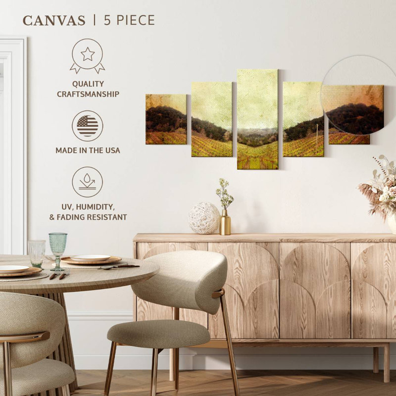 Napa Vineyard Landscape, H 24 po x l 55 po