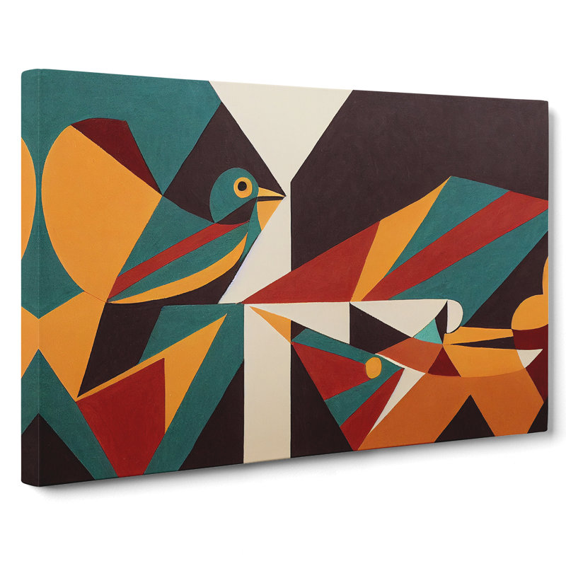 Staggering Abstract Bird - Wrapped Canvas