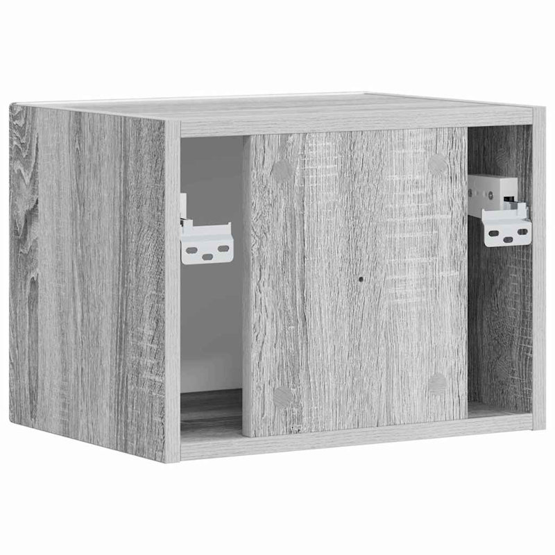 Unfinished TV Stand, 29.5cm H x 39cm L x 31cm W, Grey Sonoma