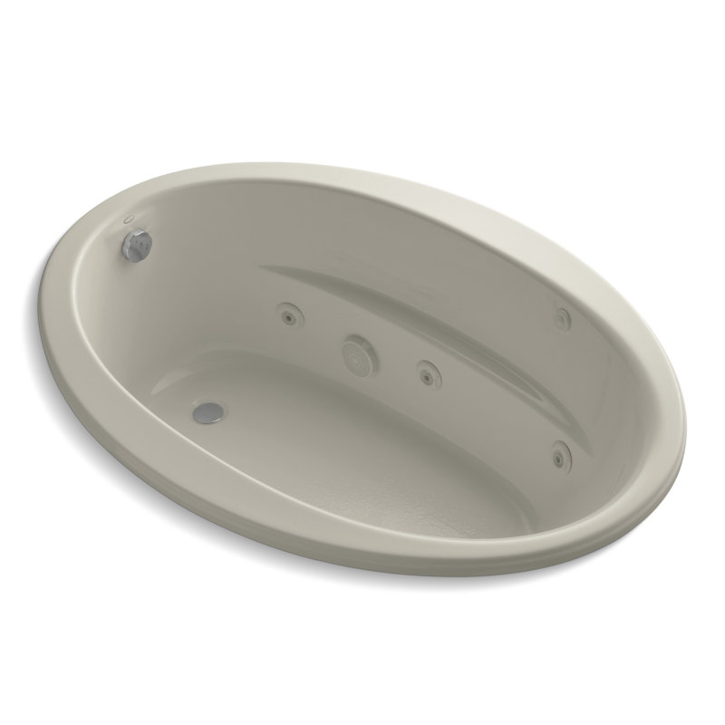 Sunward 60" x 42" Drop in Whirlpool Acrylic Bathtub, Sandbar