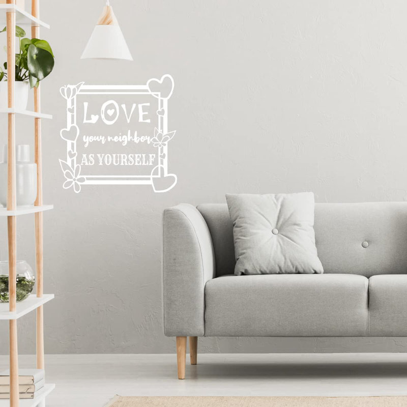 Adhésif décoratif maison, H 13 po x l 13 po, Blanc