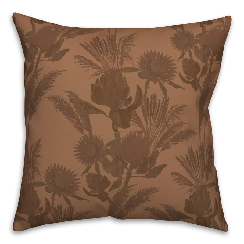 Polyester/Polyester Blend Throw Square Pillow Cover & Insert, Rust