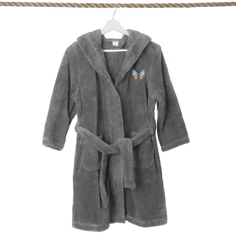 Peignoir 100% polyester Linum Kids, S, Gris