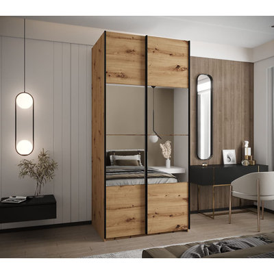 Bernhardiene 2 Door Manufactured Wood Wardrobe